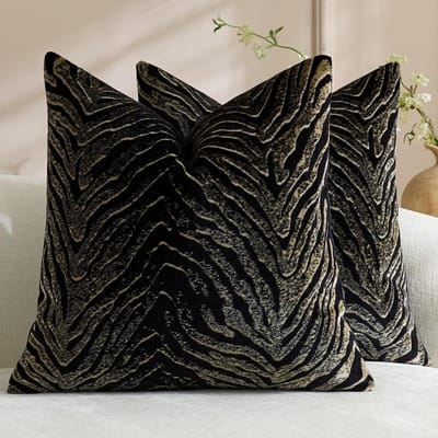 Decoratieve Kussensloop met Velours Zebra Luipaard Patroon Zacht Jacquard Chenille Luxe Sierkussenhoezen Voor Bank Bed Decoratie 50x50cm