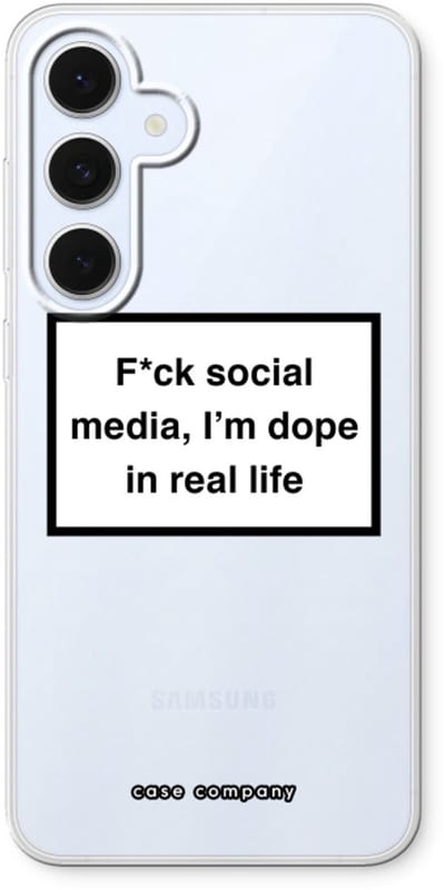 Case Company® - Hoesje geschikt voor Samsung Galaxy S24 FE hoesje - I'm dope - Soft Cover Telefoonhoesje - Bescherming aan alle Kanten en Schermrand