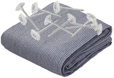 Proplus Tenttapijt incl grondzeilpen 10x - grijs - 300 x 250 cm
