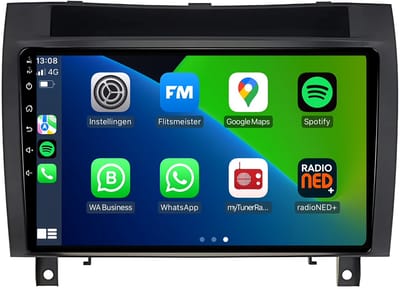 CarPlay autoradio geschikt voor Mercedes-Benz SLK | 2004 t/m 2010 | Android 13 | Draadloos Apple CarPlay & Android Auto | 2GB + 32GB | 8-Core | Davilon | 2026 model | 2004 2005 2006 2007 2008 2009 2010 | Bluetooth & Wifi