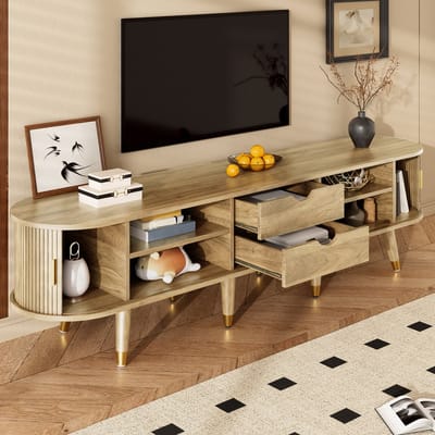 REDOM - TV-meubel - MDF - met deuren - 175 L x 38 B x 45 H(cm) Oak