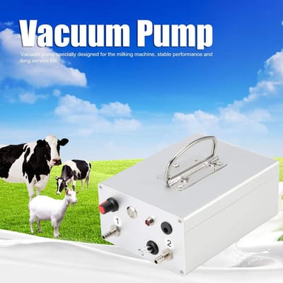 Melkmachine Vacuümpomp - Elektrische Zuigpomp - Vee Melken - Draagbaar Met Batterij - 80kPa Zuigkracht - Grijs