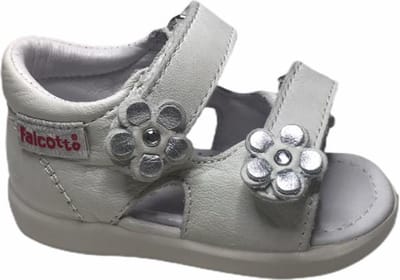 Falcotto velcro bloempjes sandalen 1398 gebroken wit mt 25