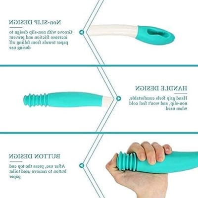 Toilet Hulpstuk voor Gemakkelijk Afvegen, Lange Bereik Handgreep voor Comfortabel Afvegen, Ondersteuning voor Toiletpapier en Hygiëne