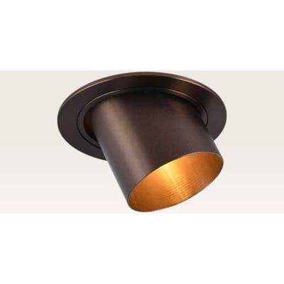 LUSENZ Inbouwspot Gavira bronzo scuro l - Diameter 92mm - GU10-fitting - IP20 voor binnen - Brons - Met doorlusbedrading