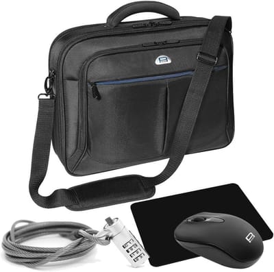 Premium Zwarte Laptoptas 17,3 inch / 44 cm met Bescherming en Opbergvakken