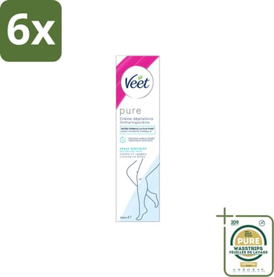 Veet Minima - Ontharingscrème - Gevoelige Huid - Frisse parfum - 200ml - Voordeelverpakking - 6 stuks - Gevoelige huid - Ontharen