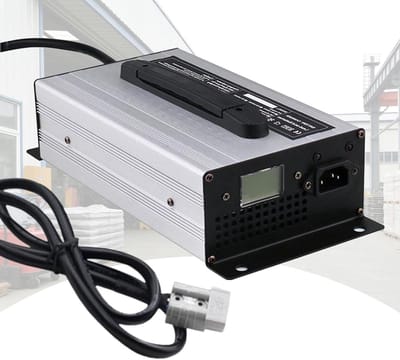 Acculader 36V - Heftruck Lader - Voertuigen Opladen - Automatisch Spanningsbereik - 25A Uitgangsstroom - Zilver