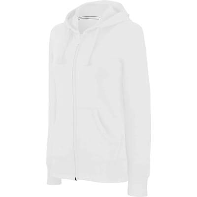 Kariban Damessweater met rits en capuchon K464 - White - XL