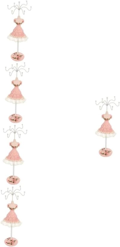 Sieraden Display Stand - Oorbel Houder - Sieraden Organiseren - Draaiend Ontwerp - 5 Stuks - Roze