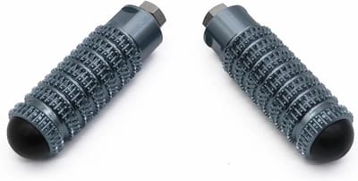 Motorfiets Voetsteunen - Voetsteun Pedalen - Soepele Rit - Gekarteld Draadontwerp - 8 mm Gat - Zilver