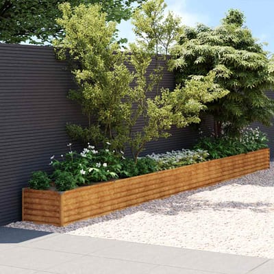vidaXL - Verhoogde - tuinbak - 580x50x36 - cm - cortenstaal