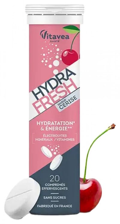 Vitavea Hydrafresh Hydratatie & Energie 20 Bruistabletten (Smaak : Kers)