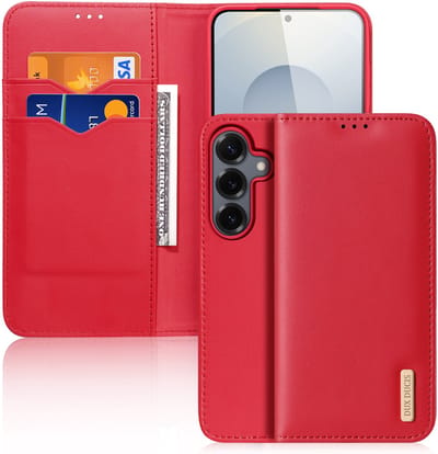 Dux Ducis - Telefoonhoesje geschikt voor Samsung Galaxy S25 Edge - Hivo Series Case - Rood