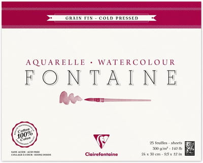 Koudgeperste Aquarelpapier 300gsm - 24 x 30 cm - Ideaal voor Aquarel Artwork