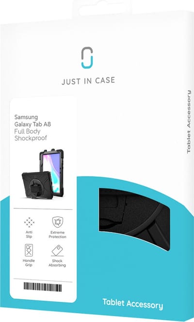 Just in Case tablet Hoes geschikt voor Samsung Galaxy Tab Active4 Pro - Shockproof Case met Screenprotector - Zwart