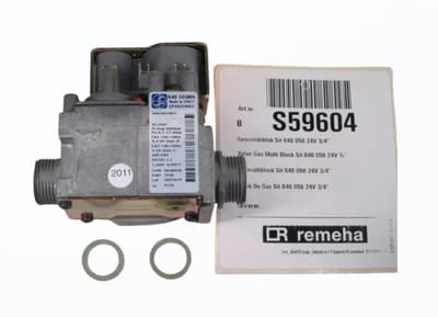 Remeha S59604 Gascombiblok SIT 848 24V – Geschikt voor Remeha Selecta – Complete Set incl. Pakkingen & Slang 30cm