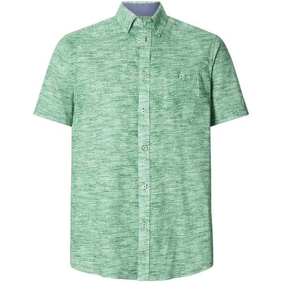 Babista herren Overhemd Met Korte Mouwen - 41/42 - groen - Plus Size