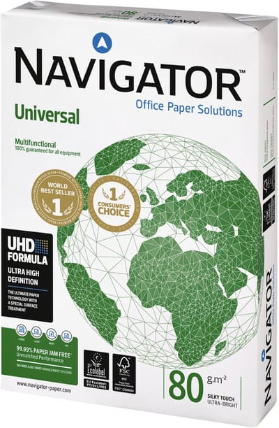 5x Kopieerpapier Navigator Universal A4 80gr wit 500vel