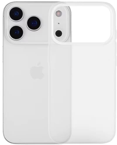 Mobiq - Ultra Dun Hoesje geschikt voor iPhone 17 Pro - Frosted Clear