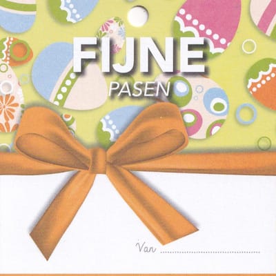 Fijne Pasen - Bloemenkaartjes - 25 Stuks - Mini Kaartjes - 7 x 7 cm - Bloemist - Kadootjes - JK-251
