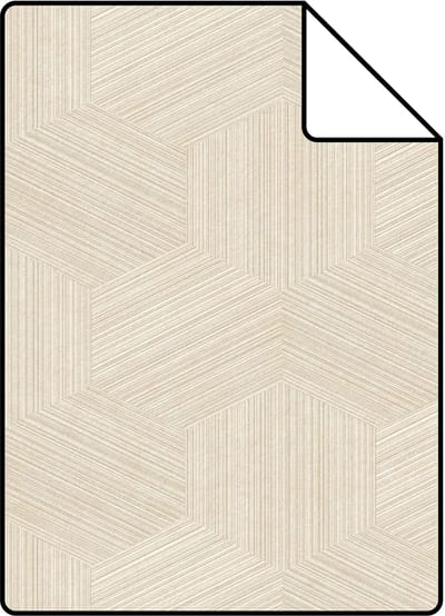 Proefstaal Origin Wallcoverings behang grafisch 3D motief lichtbeige - 26.5 x 21 cm - 347993-S