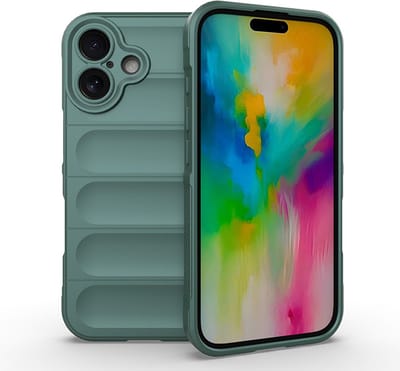 MobyDefend Hoesje - Geschikt voor iPhone 16 - TPU Gripcase - Groen