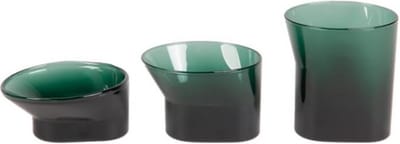 XLBoom CALA - Badkamerset van groen glas - 3-delige set