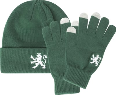 O.Leo - Muts en Handschoenen set - Groen - Touchscreen - Dames & Heren - Ademend materiaal - 100% acryl - Maat S/M
