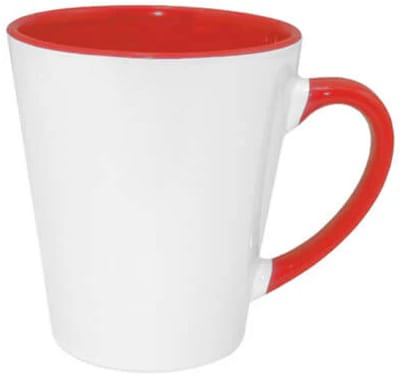 Nevolis® 300ml (10,14oz) Latte Duo Color Mok Rood – Perfect voor Personalisatie