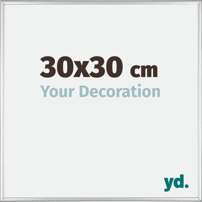 Your Decoration - Fotolijst 30x30 cm - Aluminium - Zilver Hoogglans - Kent