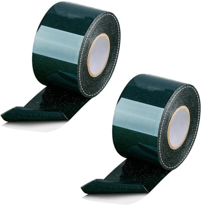 2 Stuks - Kunstgras Tape - 5 cm x 5 m - Enkelzijdig Zelfklevende Naadtape - Niet-geweven Stof - Geschikt voor Kunstgras, Tuintapijt en Buitentapijt Installatie - Groen