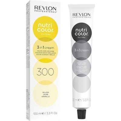 Teinture capillaire - Nutri Color - 300 Jaune - 100 ml - Sans ammoniaque - Crème jaune