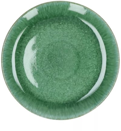 Pomax Treille dinerbord - Groot plat bord voor diner en hoofdgerecht - Steengoed - Ø 27,5 cm - Groen