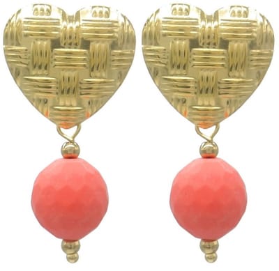 Oorbellen - RVS - hartjes - roze - goudkleurig - accessoire - sieraad - tijdloos - hip - vrouwen - dames - cadeau - feest – valentijn – cadeau