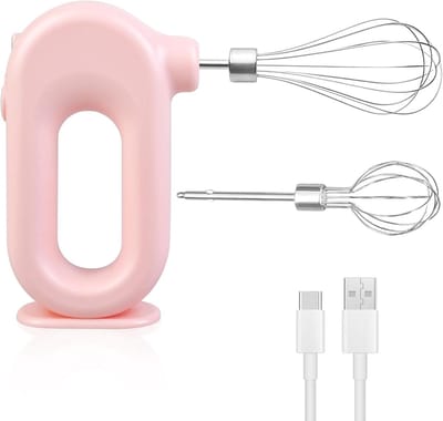 Draadloze Garde - Elektrische Mixer USB - Bakken en Mixen - 4 Snelheden - Compact Formaat - Roze