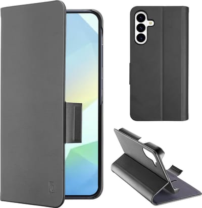 Cellularline Book Hoesje - Geschikt voor Samsung Galaxy A17 - Met Pasjes & Standfunctie - Zwart