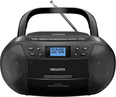 Draagbare CD Speler - Boombox Cassette Radio - Muziek Luisteren Thuis - Bluetooth USB AUX