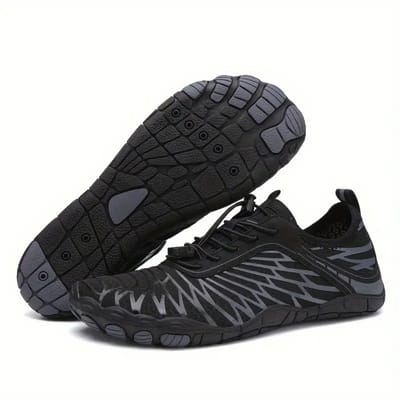 Livano Barefoot Schoenen - Waterschoenen - Aquashoes - Afzwemschoenen - Zwemles - Dames & Heren - Fitness - Sportschoenen - Zwart - Maat 37.5