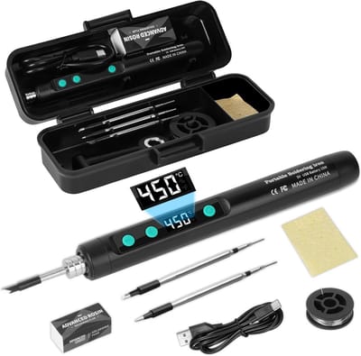 Draadloze Soldeerboutset met Instelbare Temperatuur en LCD-Display