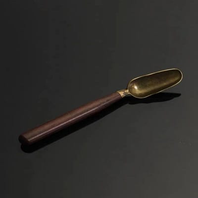 1 theelepel met houten handvat, retro creatieve theeschep, theeschep voor de Kongfu theeceremonie.