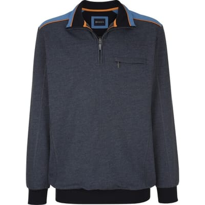 Babista herren Sweatshirt - 48/50 - donkerblauw - Plus Size