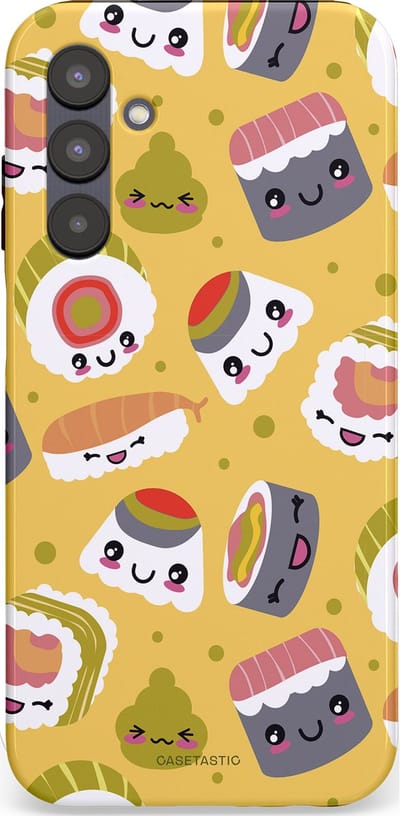 Casetastic Hoesje Geschikt voor Samsung A25 - Stijlvolle Beschermende Duo-layer Case - Sushi vriendjes
