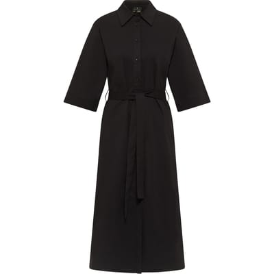 Dreimaster Overhemd blouse jurk Dames zwart