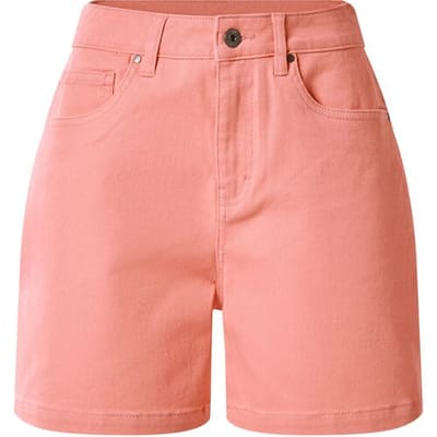 ESMARA Dames denim short - hoge taille (Koraal, 34)