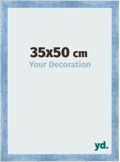 Your Decoration - Fotolijst 35x50 cm - MDF - Helder Blauw Geveegd - Pisa