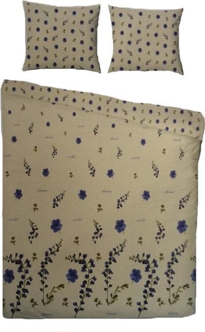 Essenza Pretty Flowers Dekbedovertrek - Tweepersoons - 200x200/220 cm - Creme