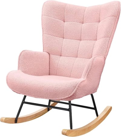 Schommelstoel Borstvoeding - Moderne Stoel - Ontspannen Zitten - Zachte Zwaaibeweging - 53 x 75 x 92 cm - Roze