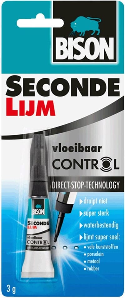 Bison secondelijm vloeibaar control 3 gr