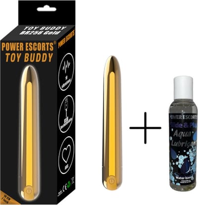 Power Escorts Toy Buddy Bullet Vibrator - Incl. Glijmiddel - 18 cm
